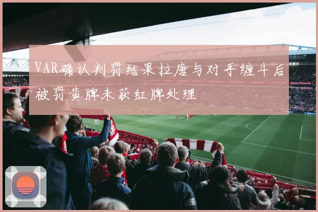 VAR确认判罚结果拉唐与对手缠斗后被罚黄牌未获红牌处理